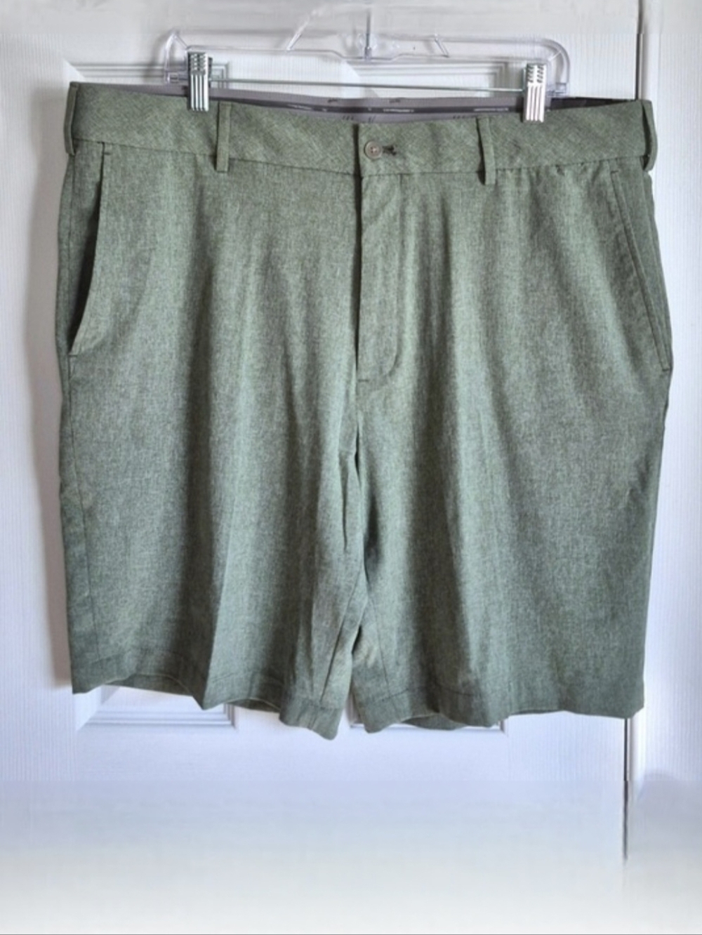 Walter Hagen heathered green Perfect 11‎ wrinkle resistant shorts mens waist 40